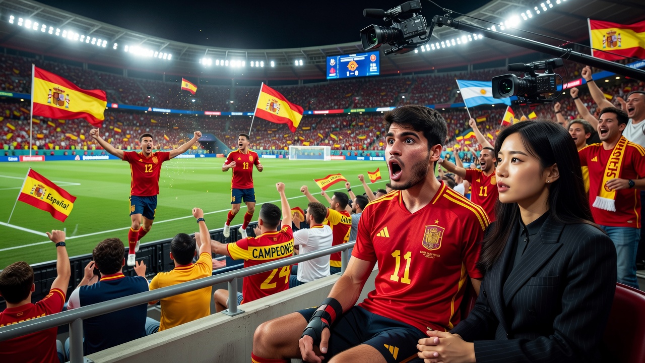 Reação de Alcaraz rouba a cena enquanto Espanha vence Argentina na final da Copa