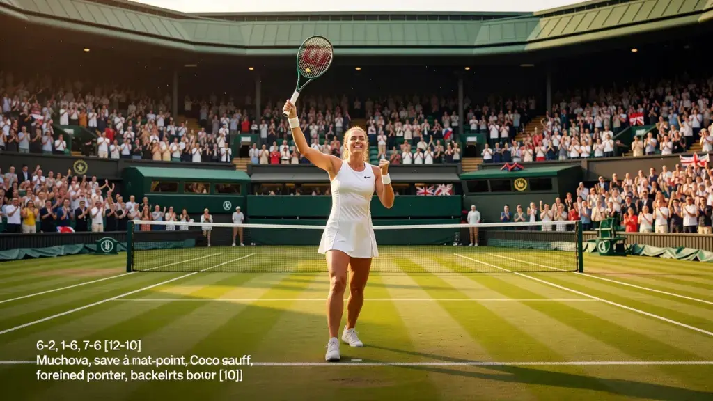 Muchova supera Gauff em duelo épico e conquista sua primeira final em Wimbledon